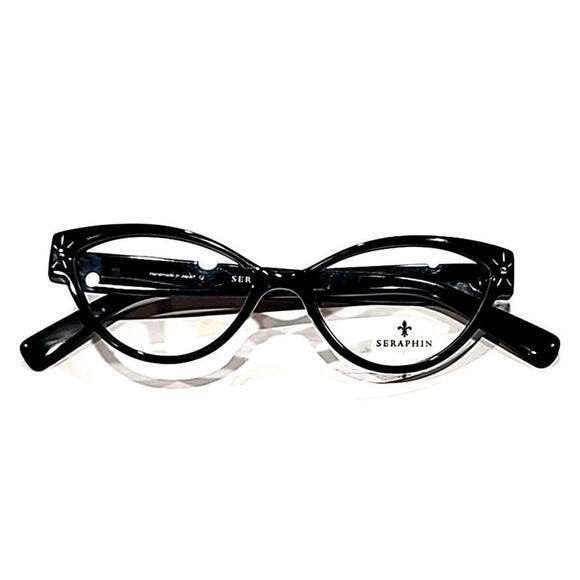 Seraphin LINDSAY 8531 Sm Black Cat Eye Eyeglasses 51-15 140 New main image 4